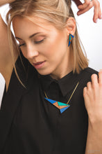 Load image into Gallery viewer, Turquoise &amp; Blue Lightning Necklace
