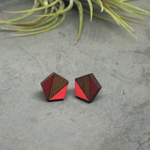 Load image into Gallery viewer, Red Pentagon Studs V
