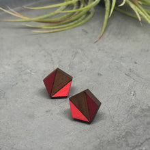 Load image into Gallery viewer, Red Pentagon Studs V
