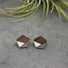 Load image into Gallery viewer, Grey Pentagon Studs
