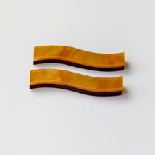 Load image into Gallery viewer, Aurora minimalist long studs in caramel
