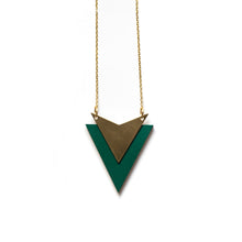 Load image into Gallery viewer, Forest Green Arrow Necklace
