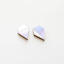 Load image into Gallery viewer, Aurora mismatched diamond shape studs in iridescent
