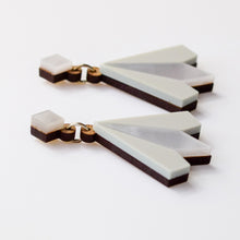 Load image into Gallery viewer, Aurora geometric statement earrings in pearl
